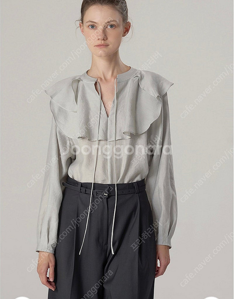 모멧 투웨이 블라우스 민트그레이--1