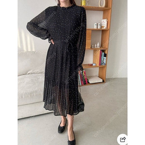빅사이즈 도트 쉬폰 롱원피스 88,99