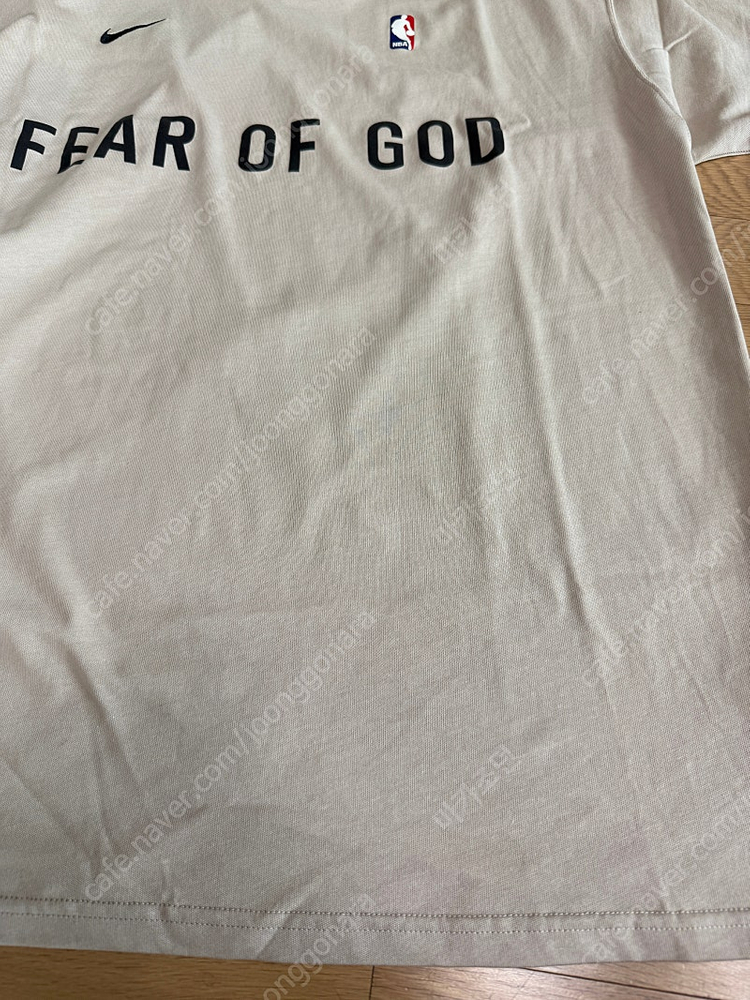 [XL] 나이키 랩 x 피어오브갓 피오갓 웜업 반팔 티셔츠 오트밀 이미지