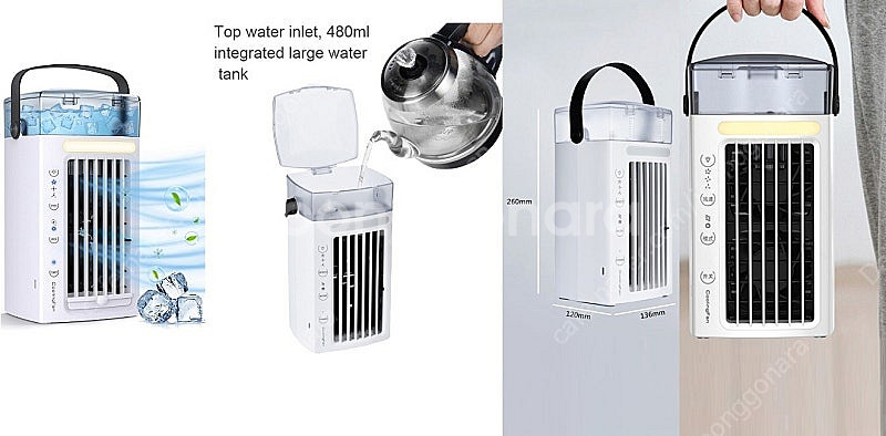 CoolingFan 4 in 1 휴대용 미니 냉풍기--6