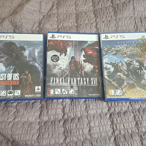 ps5 라스트오브어스2,파이널판타지16,몬스터헌터와일즈(스틸북)일괄 택포 9만에 싸게 급처합니다. 거래내역 다수.