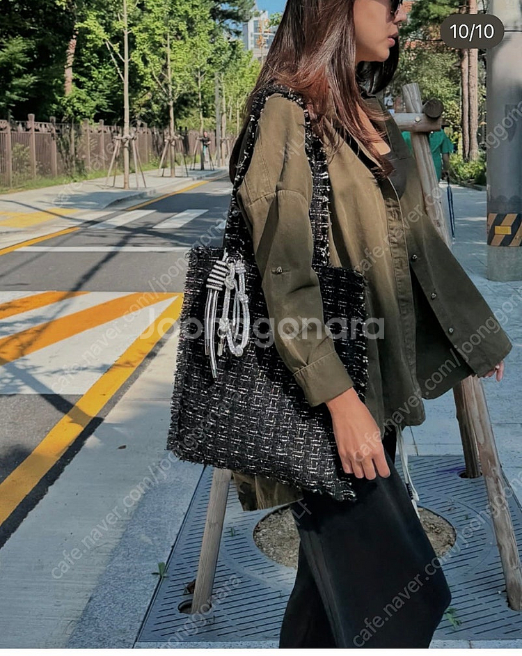 소윰 린톤 트위드 쇼퍼백--0