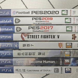 PS4 게임 판매(몬헌 월드/철권7/스파5/PES2017/PES2019/PES2020/이스8/디트로이트 비컴휴먼)