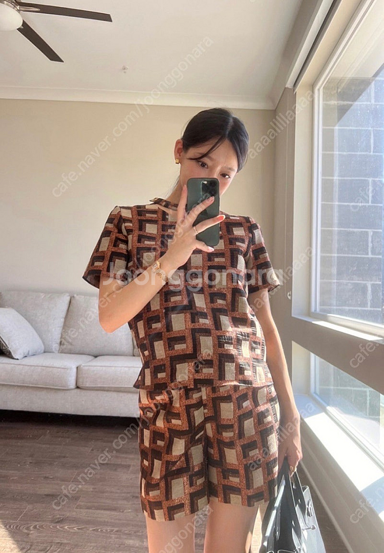 아상 아상블라주 자카드 블라우스--0