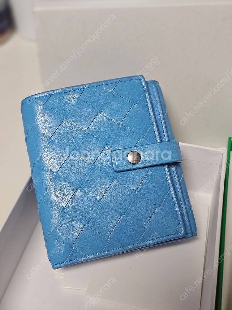 보테가 베네타 여성 반지갑 카드지갑 동전 지갑 블루--0