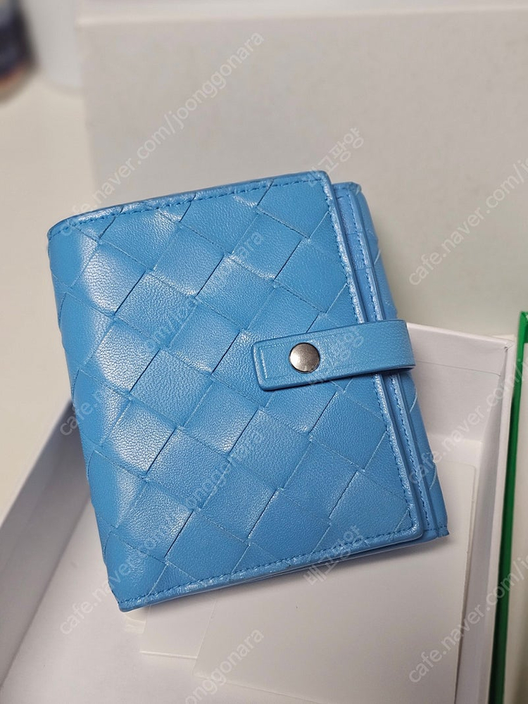 보테가 베네타 여성 반지갑 카드지갑 동전 지갑 블루 이미지