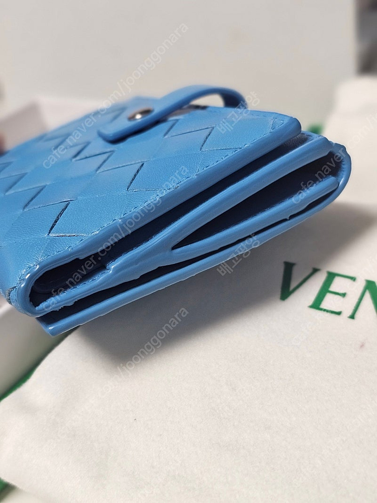 보테가 베네타 여성 반지갑 카드지갑 동전 지갑 블루 이미지