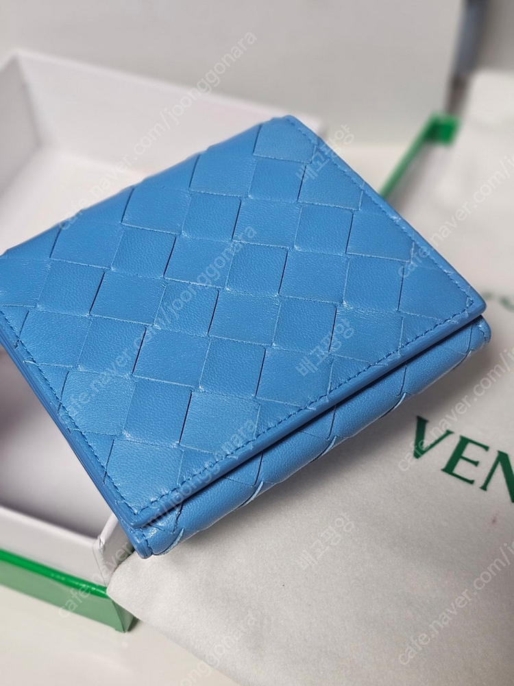 보테가 베네타 여성 반지갑 카드지갑 동전 지갑 블루 이미지