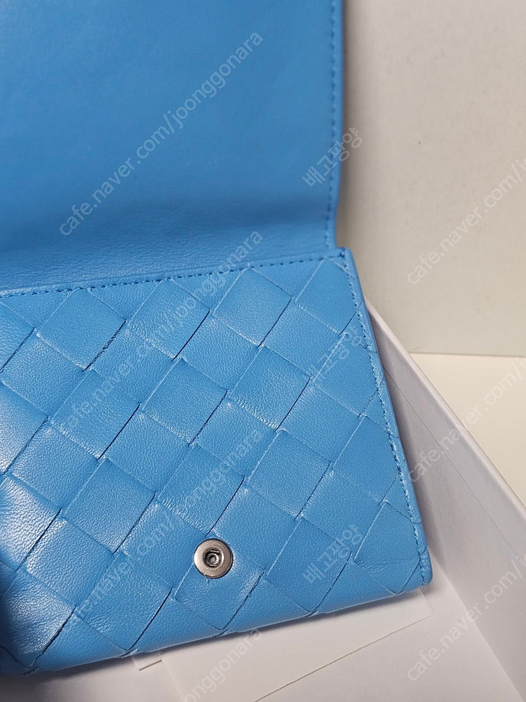 보테가 베네타 여성 반지갑 카드지갑 동전 지갑 블루 이미지