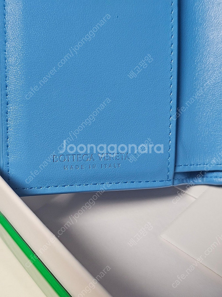 보테가 베네타 여성 반지갑 카드지갑 동전 지갑 블루--9