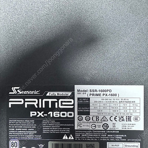 시소닉 PRIME PLATINUM PX-1600 풀모듈러 ATX3.0 1600와트 파워서플라이