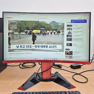 한성 27인치 커브드 게이밍 모니터 팝니다 2767C