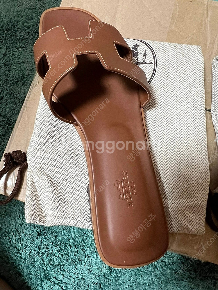 정품 에르메스 오란 골드(38하프)--1