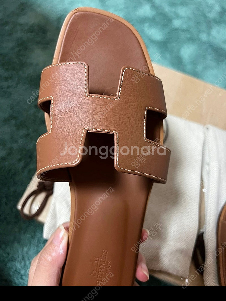 정품 에르메스 오란 골드(38하프)--2