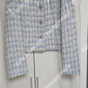 라인어디션 트위드 자켓 블루55 새상품