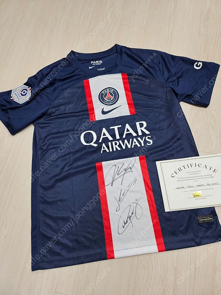 PSG 메시,네이마르,음바페 싸인 유니폼 팝니다 이미지