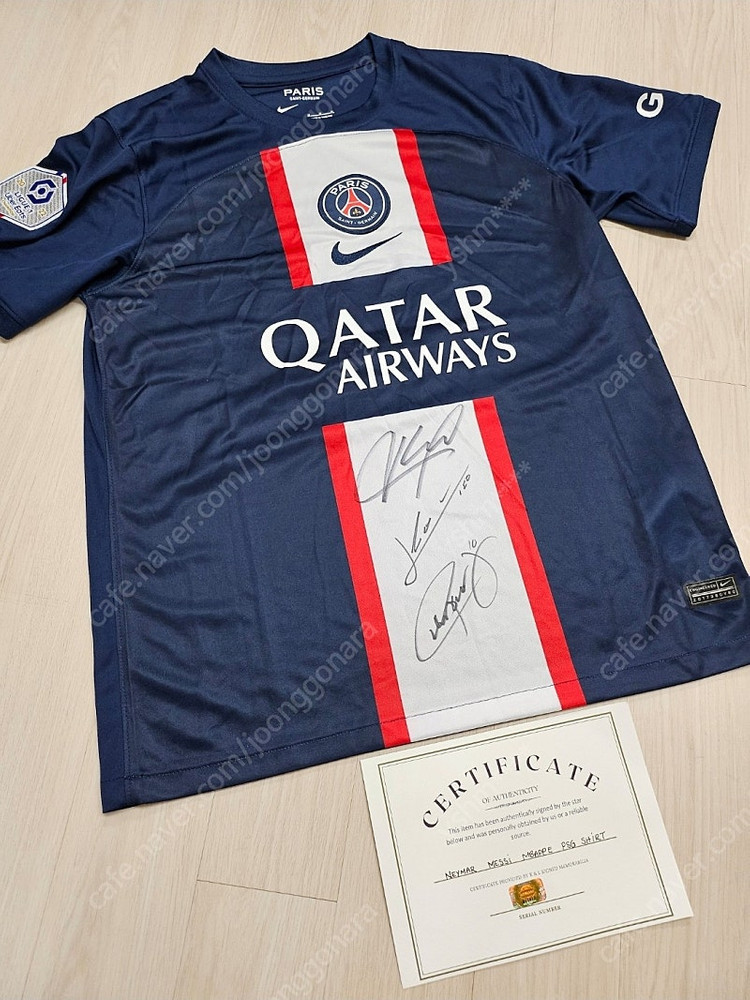 PSG 메시,네이마르,음바페 싸인 유니폼 팝니다 이미지
