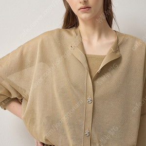 24 랑방컬렉션 오버사이즈 시어 니트 가디건