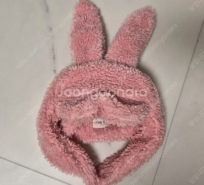꽁떼레베 토끼모자 핑크--0