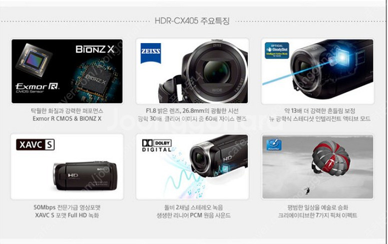 소니 HDR-CX405 캠코더 128GB--2