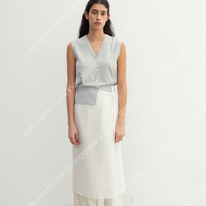 모노하 monoha 시어랩스커트 sheer warp skirt white 새상품