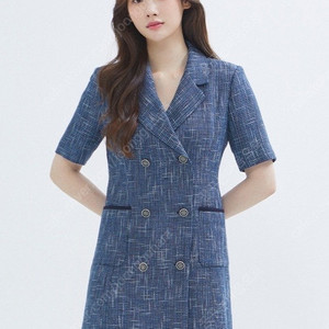 로엠 카라 트위드 자켓 원피스