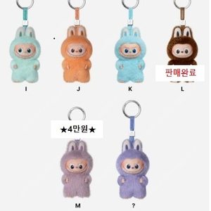[팝마트 정품] 라부부 내 마음속 비밀번호 인형 키링(A-M) 미니 라부부