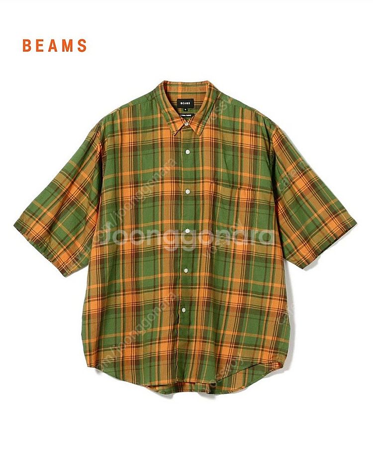 BEAMS JPN 빔즈 마드라스체크 워시드 릴랙스 이지...--0