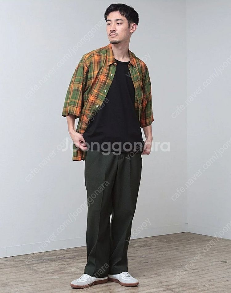 BEAMS JPN 빔즈 마드라스체크 워시드 릴랙스 이지...--4