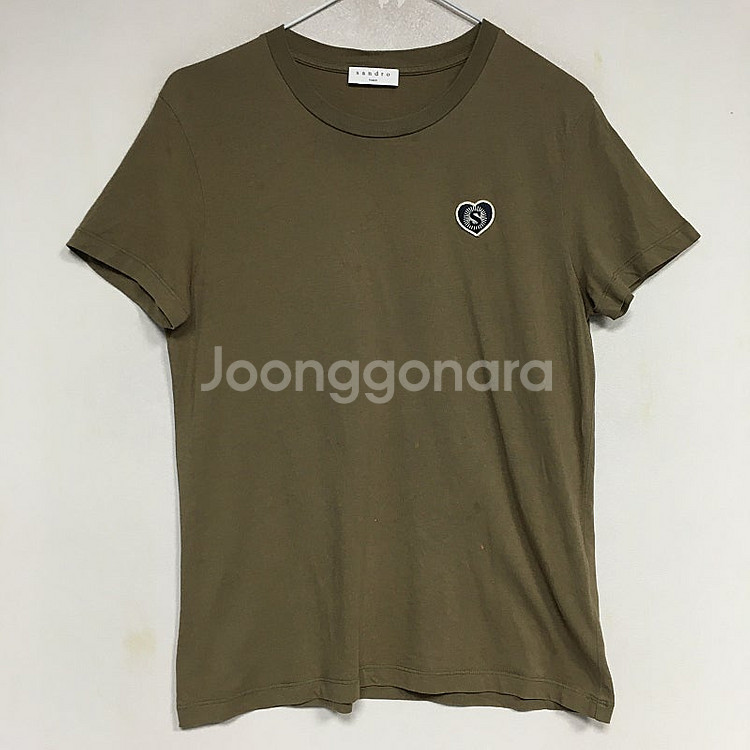 SANDRO 산드로 하트자수 반팔 티셔츠 1 / 랑방 ...--0