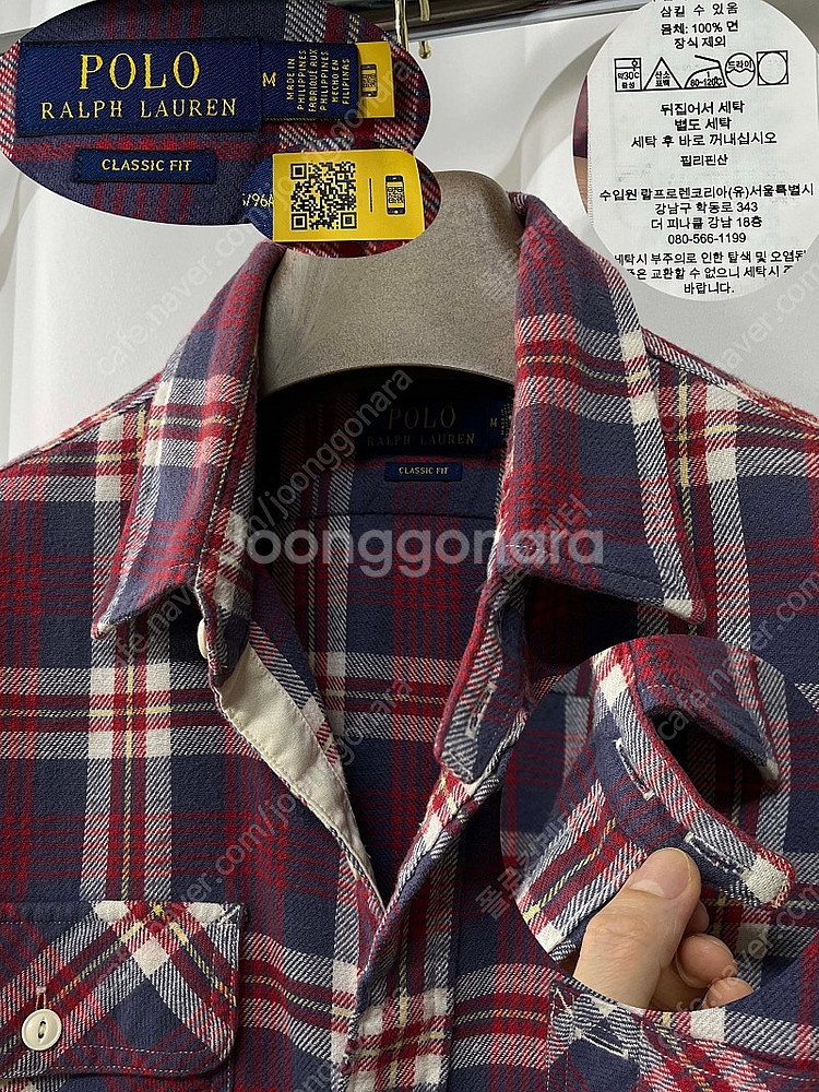 폴로 랄프로렌 인디고 플레이드 리페어 트윌 컷오프 워크...--5