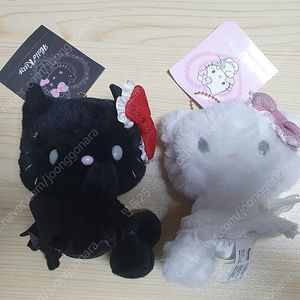 (새제품) 산리오 악마&천사 키티 인형키링