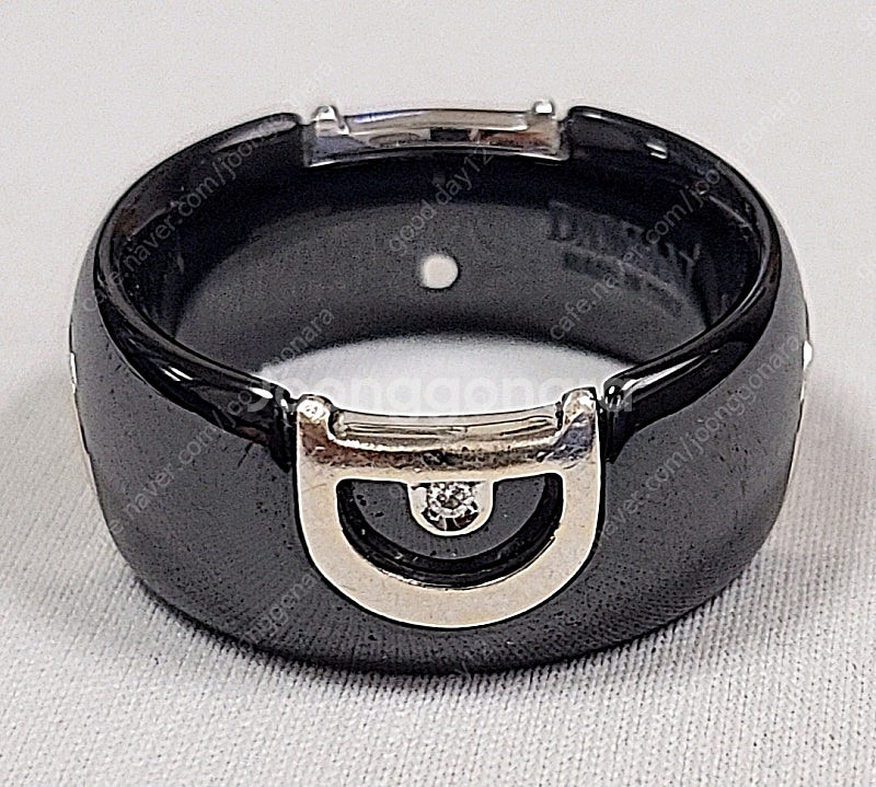 정품 다미아니 디 아이콘 23년구매 1P 다이아 반지 세라믹/18k화이트골드 국내사이즈 20호--0