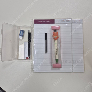샤프2자루 및 샤프심,지우개 메모지 세트 새제품 택포 3500원