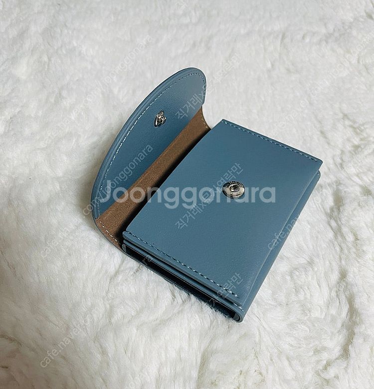 아이디어스 퍼니메이드 하프문 오토팝업 카드지갑 포그블루--4