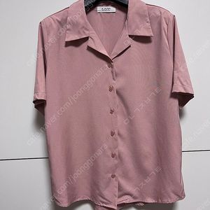 핑크 반팔 셔츠 블라우스 ~66