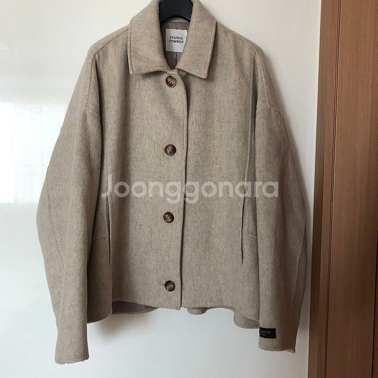 스튜디오톰보이 23년 캐시미어 벌룬 아방 숏코트 울자켓...--0