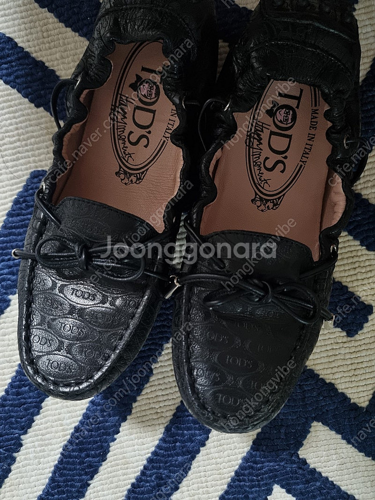 토즈 Tods 헤븐 로고 가죽 드라이빙 슈즈--3
