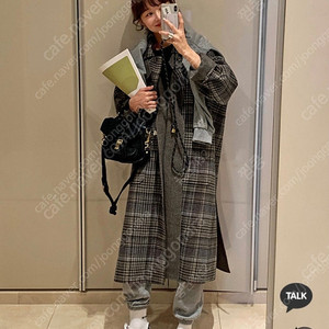 임블리 체크 후드 떡볶이 더플 핸드메이드 코트 올드머니룩 드뮤어룩 여행룩