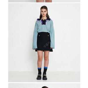 쥬시쥬디 네크프릴 풀오버 니트 jucyjudy