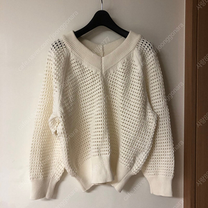 한섬 시스템 22ss 펀칭 스카시 뜨개 니트 크로쉐 크로셰 올드머니룩