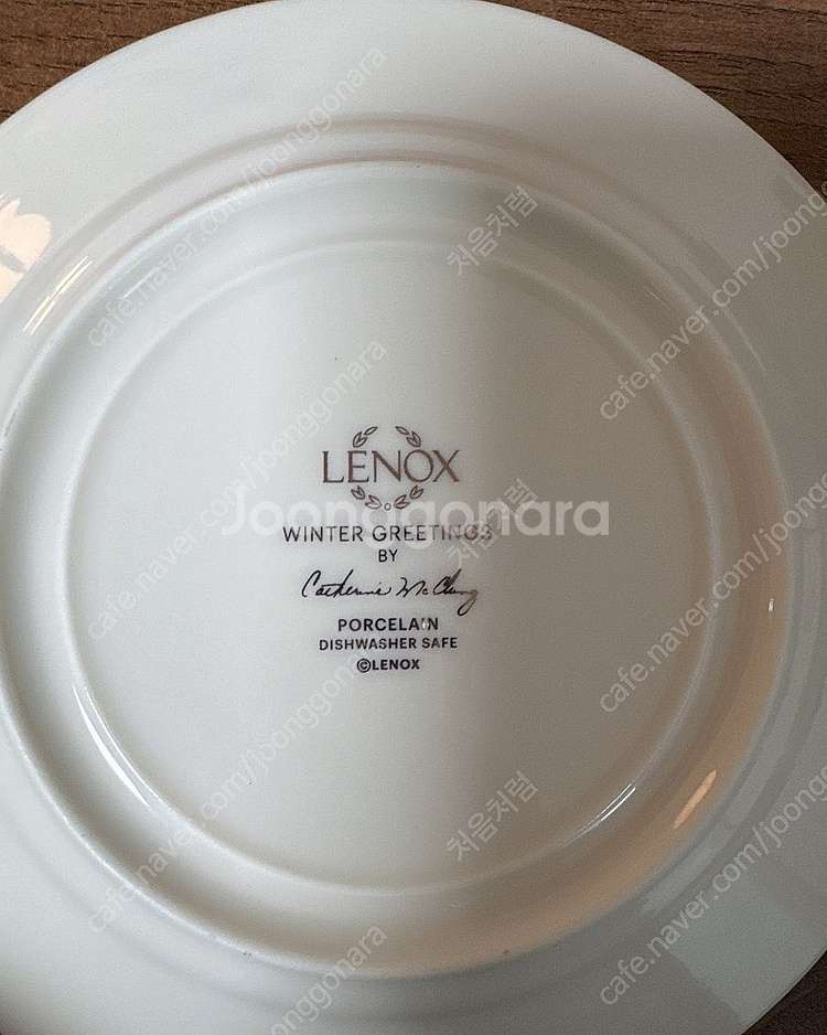 레녹스 윈터 그리팅 버터 플레이트 15cm--1
