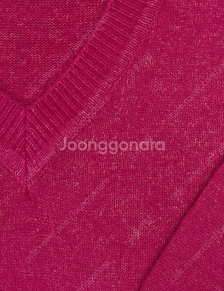 페일제이드 V-neck Cropped Knit, 딥 브...--9