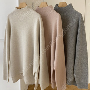 르유니 슈얼터틀니트 핑크 오트그레이