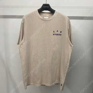 (XL) 남녀공용 아이앱 스튜디오 IAB 피그먼트 티셔츠 오트밀 반팔티