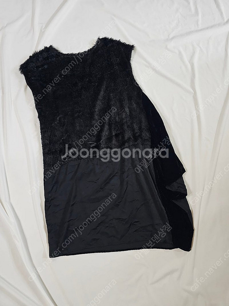 [M] ZUCCA 주카 퍼 시스루 벨벳 어시메트릭 베스...--7