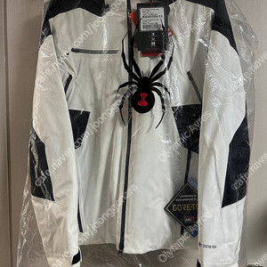 신품 - 스파이더 코리아 정품 스키 패딩 사이즈100 L화이트 SPEWCISJ402M 고어택스 골드레벨