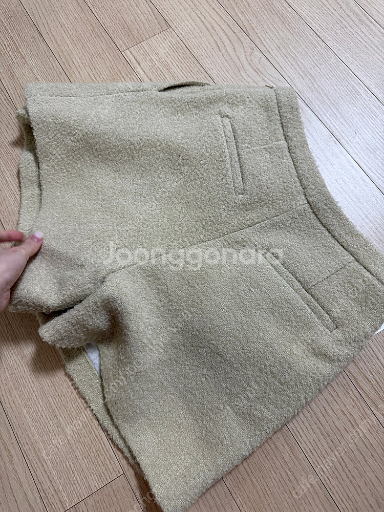 어라운드율 아워 트위드 치마바지 버터크림 새상품--3