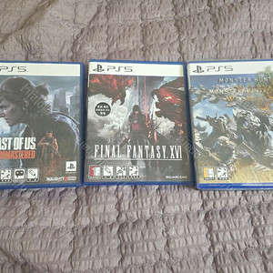 ps5 라스트오브어스2,파이널판타지16,몬스터헌터와일즈(스틸북)일괄 택포 9만에 싸게 급처합니다. 거래내역 다수.