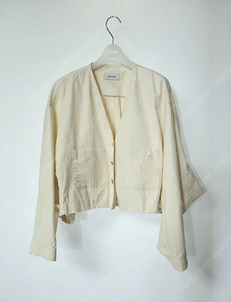 한섬 시스템 2023 노카라 가오리핏 크롭 자켓 44~66--2